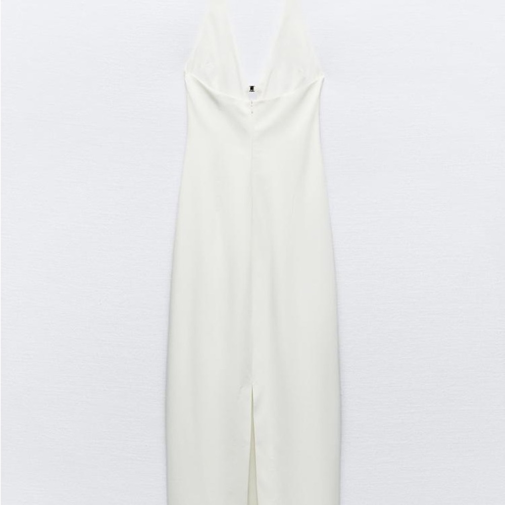 #5 NWT Zara Fitted Halter Dress - SZ Medium - Picture 6 of 7